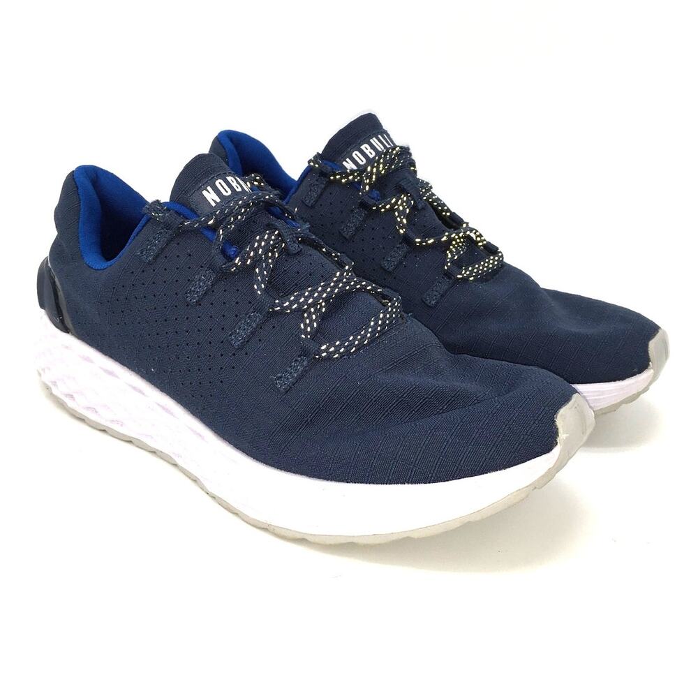 NOBULL No Bull Ripstop Runner Sneaker Navy Blue Womens 7.5 Mens 6 Workout Gym